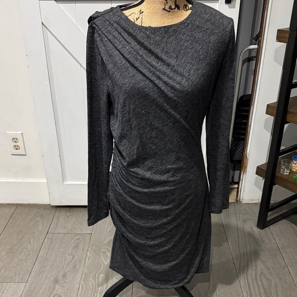 Banana Republic Charcoal Long Sleeve Dress
